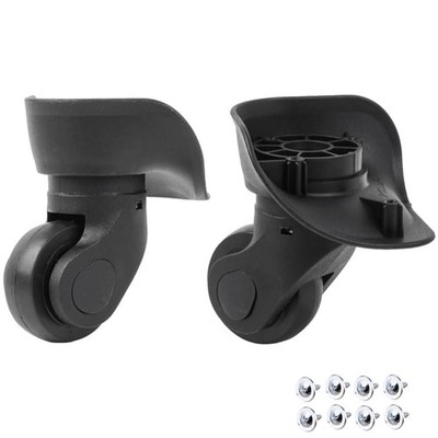 Gepäckräder Set für Trolley-Koffer, 9,5 x 9,6 x 9 cm Abmessungen, Schwarz, Groß