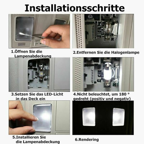 SMD LED Innenbeleuchtung Komplettset für Audi A6 C6 4F Avant 17-teilig - Picture 2 of 8