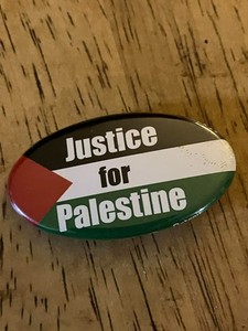 justice for Palestine pinback button--1.75 inch