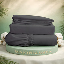Sheets Twin XL Size Bed Sheets-100 Long Staple Soft Egyptian Cotton SheetSet, 4