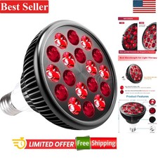 Red Light Therapy Bulb with 18 LEDs for Skin Rejuvenation  Pain Relief