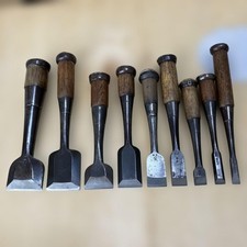 Japanische Mei&szlig;el 9 St&uuml;ck Set 9-46,8 mm verschiedene Hersteller gesch&auml;rfte Ho...