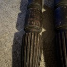 Great Set of 3 Antique Oak Turned Fluted Table Legs Solid — photo 3