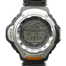 Casio PROTREK PRT-41 Quartz Digital Calendar Watch Silver from Japan
