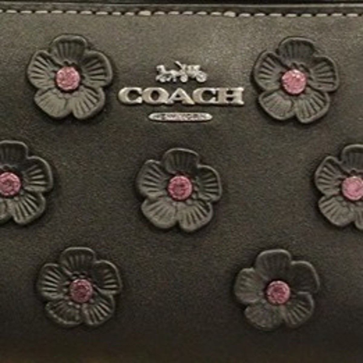 NWT ❤️ Coach Snap Wallet With Floral Applique | eBay