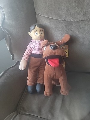 11'' Davey  Doll & 9'' Goliath Dog Doll  Davey & Goliath  Vintage NECA With Tags