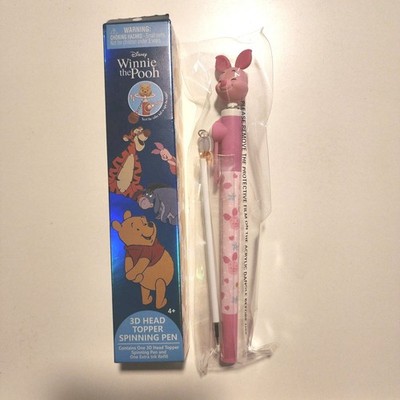 Disney Winnie the Pooh Piglet Pink 3D Head Topper Spinning Pen
