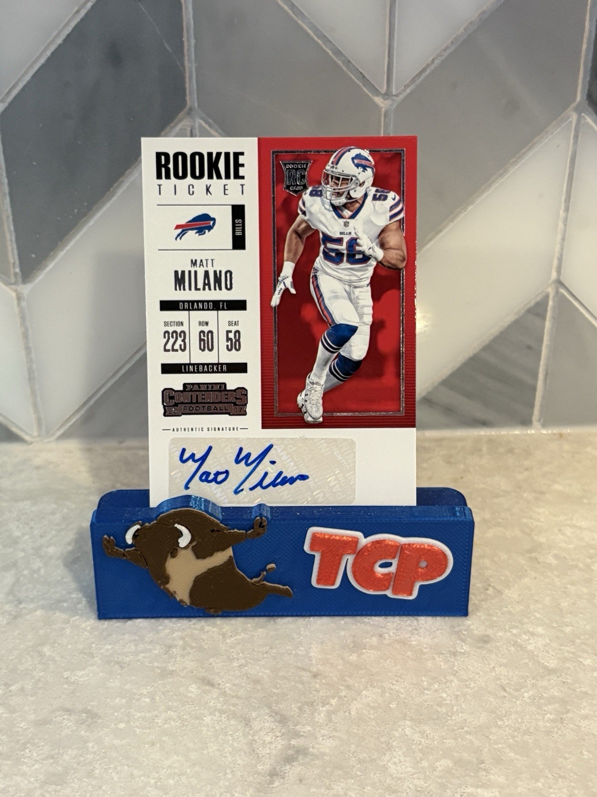 2017 Panini Contenders Matt Milano Rookie Ticket Auto 225