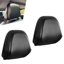 Shakas 2 PCS Cars Headrest Covers, Full Wrap-around Non-marking 2 PCS S Black