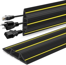 Floor Cable Protector, 1M Outdoor Floor Cable Cover, Heavy Duty Rubber Wire Cov