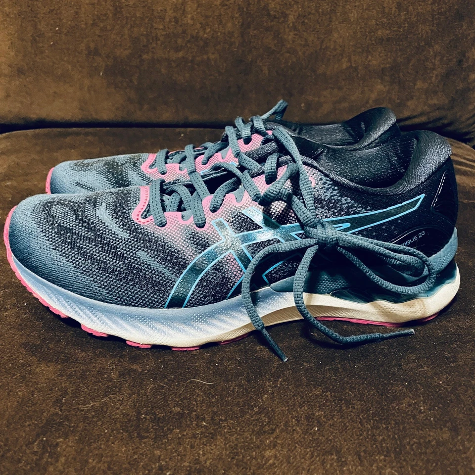 ASICS GEL-NIMBUS 23 Running Shoes Grand Shark/Digital Aqua 8 US Medium 39.5 EUR - Image 3 of 4