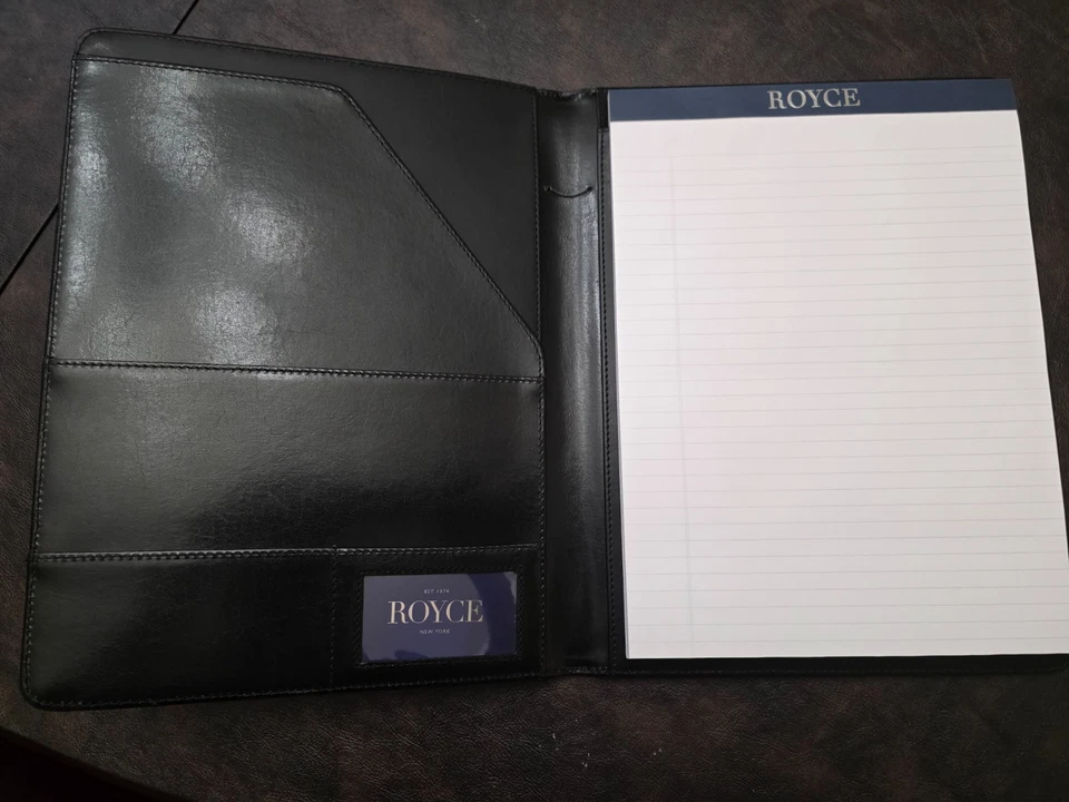 Organizador de portafolio ejecutivo de escritura Black Royce New York Foto 3 de 4