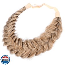 BOBIYA Messy Wide 2 Strands Synthetic Hair Braided Headband Classic Chunky Ha