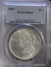 1896 US Morgan Silver Dollar $1 PCGS MS63