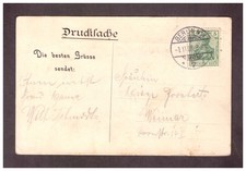 Deutsches Reich Drucksache nach Weimar vom 1.11.1908 Stempel BERLIN N.W.  - 8
