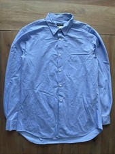 Comme Des Garcons Homme Plus Mens Medium Blue Cotton Poplin Button Shirt Vintage