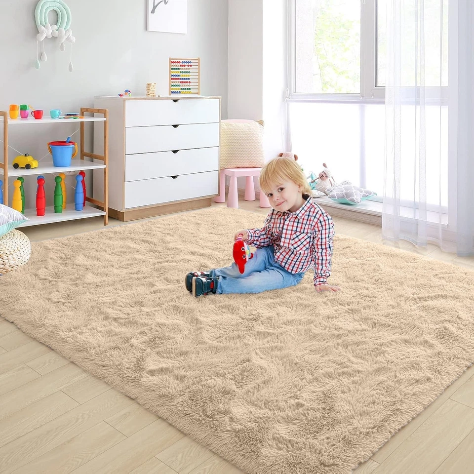 Extra Soft Shaggy Rugs Large Non Slip Indoor Rooms Carpet Rug Fluffy Door Mats - Image 2 of 4
