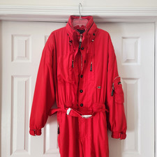 Bogner Solid Red Ski Suit Snowsuit Snow Board...