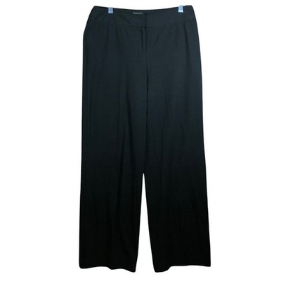 Chicos Womens Pants Black High Rise Loose Straight Leg Stretch 1.5 R
