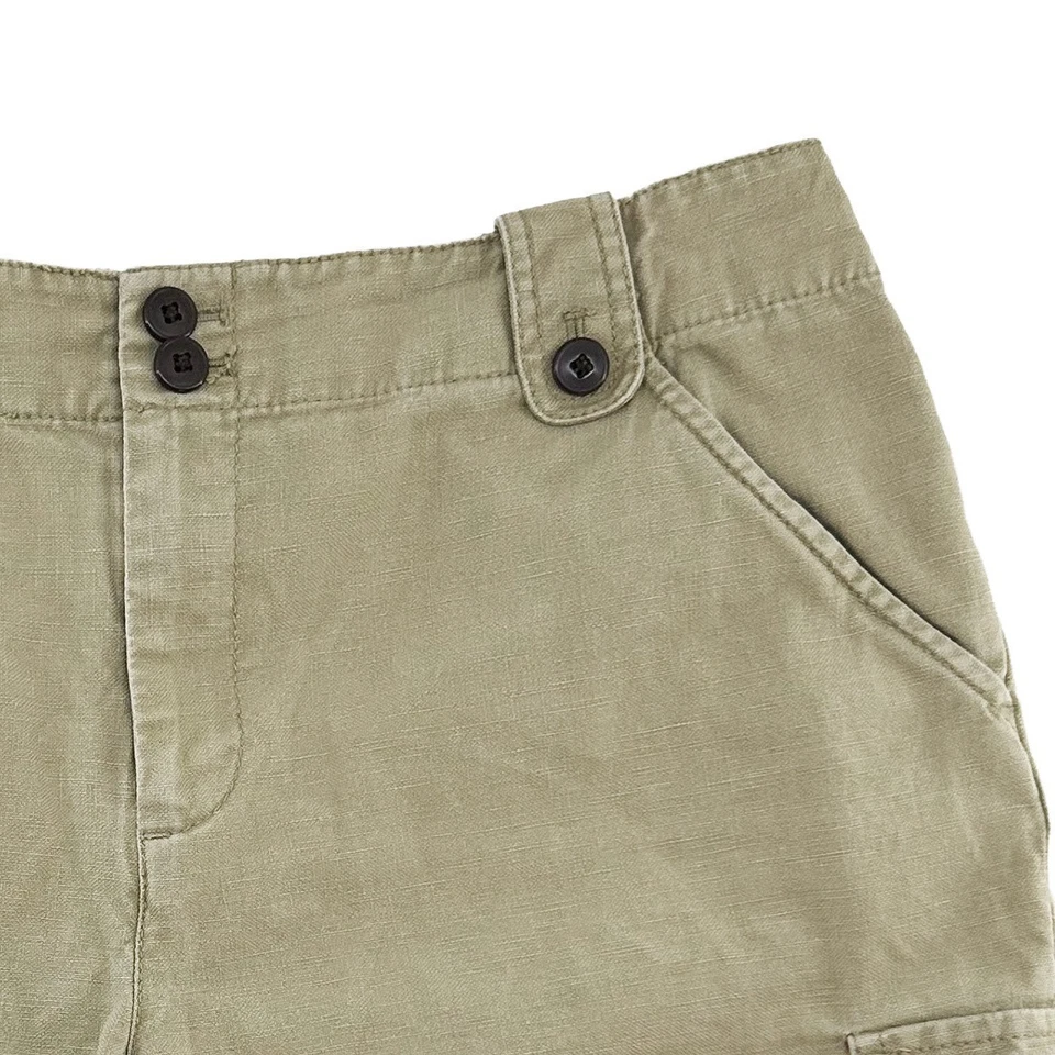 LAUREN RALPH LAUREN Linen & Cotton Blend Safari Cargo Shorts • 6 • Khaki - Image 2 of 4