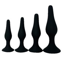 4 Piece Silicone Anal Training Starter Kits Beginner Anal Trainer Butt Plug Set