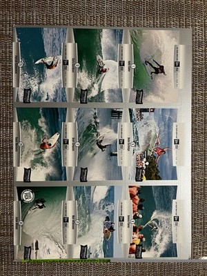 NEW ERA TRANSWORLD SURF  TOP 34 KELLY SLATER #1 JULIAN WILSON UNCUT 9 CARD SHEET