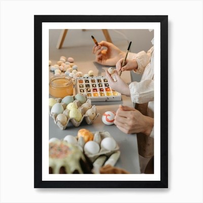 Osterei Gemälde 32 Kunstdruck gerahmt Wandbild Poster Leinwanddruck Bild