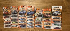 Large Lot Of 26 Matchbox Die Cast Cars New Some Damaged Cards
