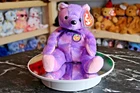 TY Beanie Baby - Clubby VI the Bear (Purple) | MWMT | Vintage | Rare