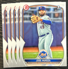 5 Card Lot 2023 Bowman Prospects Jose Peroza 1st Bowman #149 New York Mets