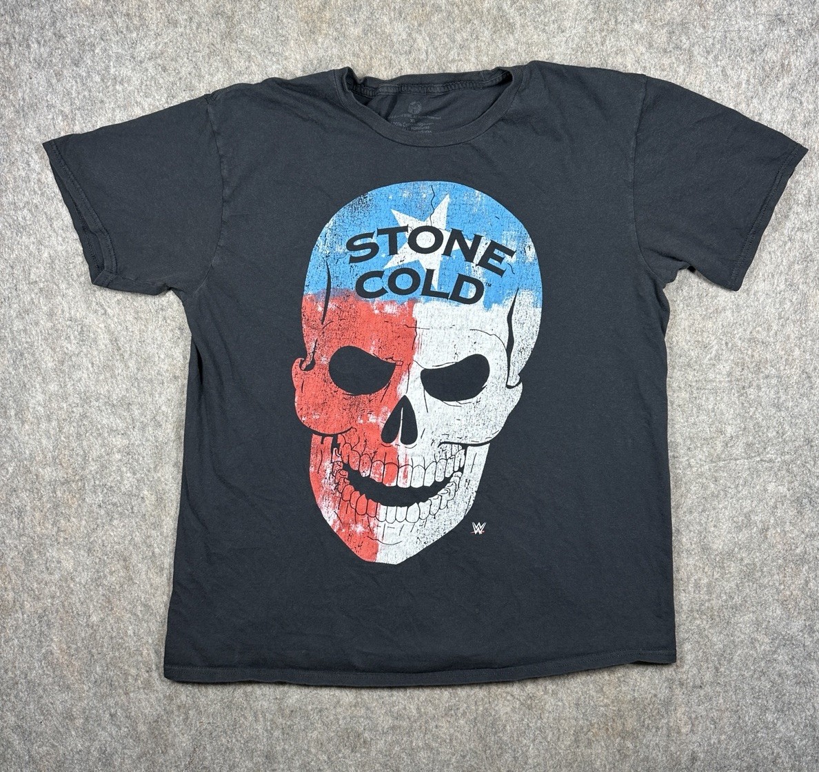 WWE Stone Cold Steve Austin Skull Shirt Mens XL Black Wrestling Tee