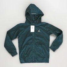 Jordan Nike Boys Sport Statement Hoop Full-Zip Hoodie, Oxidized Green, Large New