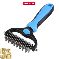 Pet Grooming Tool - 2 Sided Shedding Comb Brush Undercoat Rake for Cats Dogs