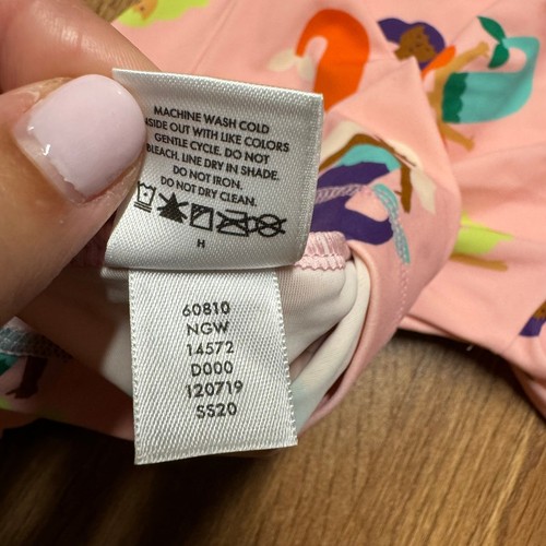 Hanna Andersson Girls Pink Long Sleeve Colorful Mermaid Rash Guard Size 5 - Picture 7 of 7
