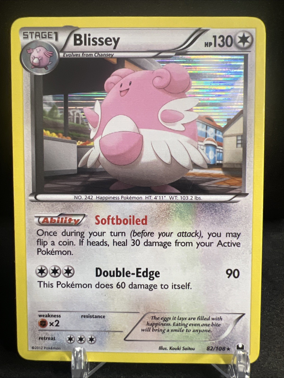 Blissey 82/108 Holo Rare Black & White: Dark Explorers 2012 Pokémon Card