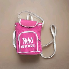 Vintage Spice Girls Pink & White Mini Backpack Used Good Condition Rare 1997