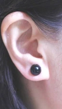 Black,White or Cream White FAUX PEARL,MAGNETIC,BUTTON STUDS EARRINGS Women Men