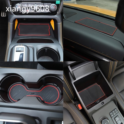 19 PIEZAS Cubierta de almacenamiento con soporte para tazas de puerta antideslizante para automóvil para Ford Ranger 2023+ - Imagen 4 de 18