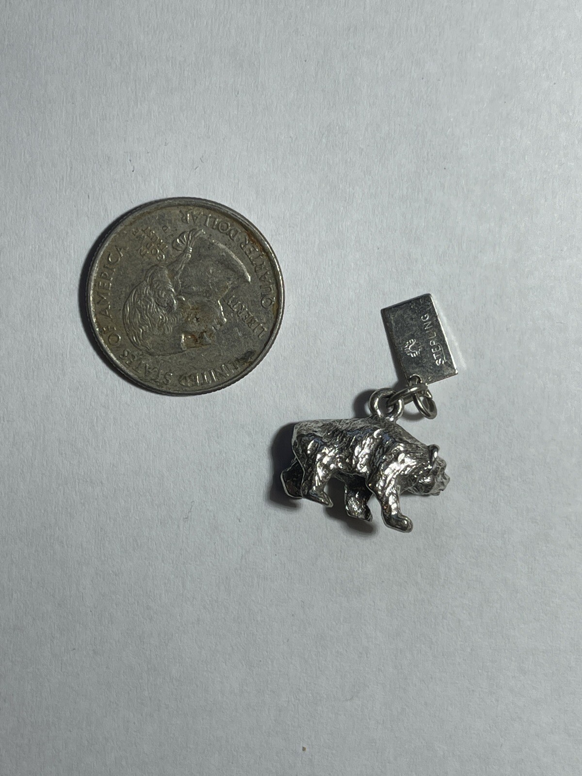 Sterling Silver 925 Solid Bear Charm - image 3