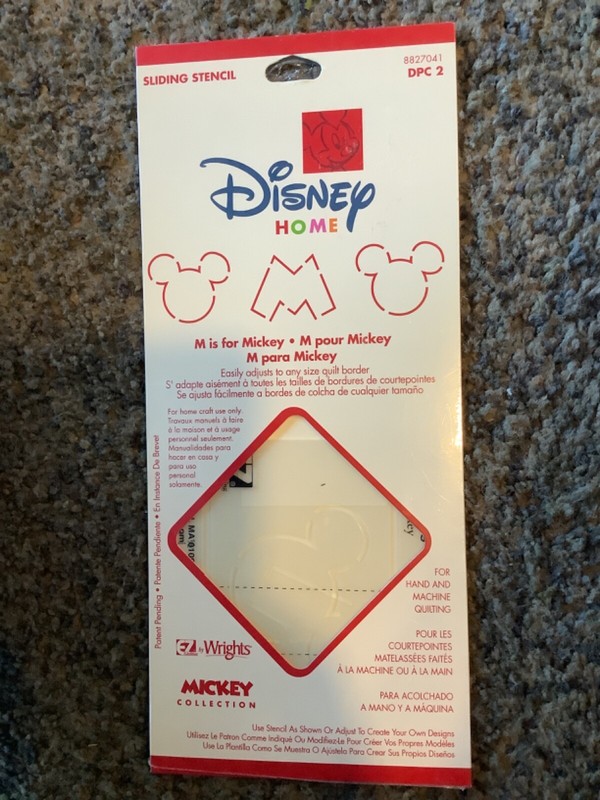 Disney Home M is for Mickey Sliding Stencil/Hand NEW Sealed -K