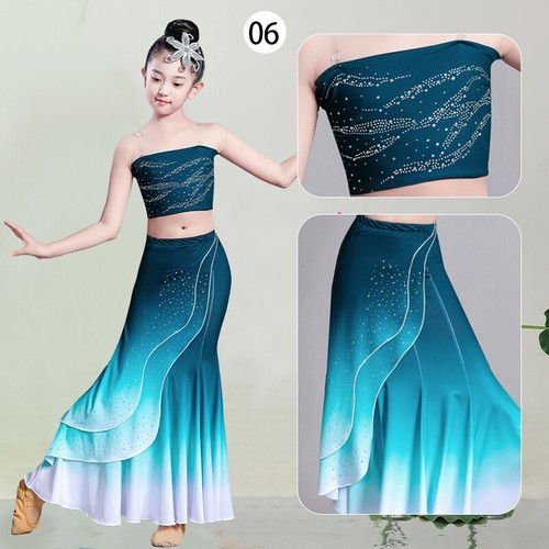 Traditional Dress Girl/Lady Dai National Folk Long Mermaid Peacock Dance Costume - Bild 9 von 25