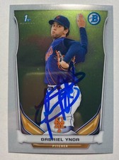 Gabriel Ynoa Signed Bowman Chrome #BCP76 2014 Card New York Mets Auto MLB RAD
