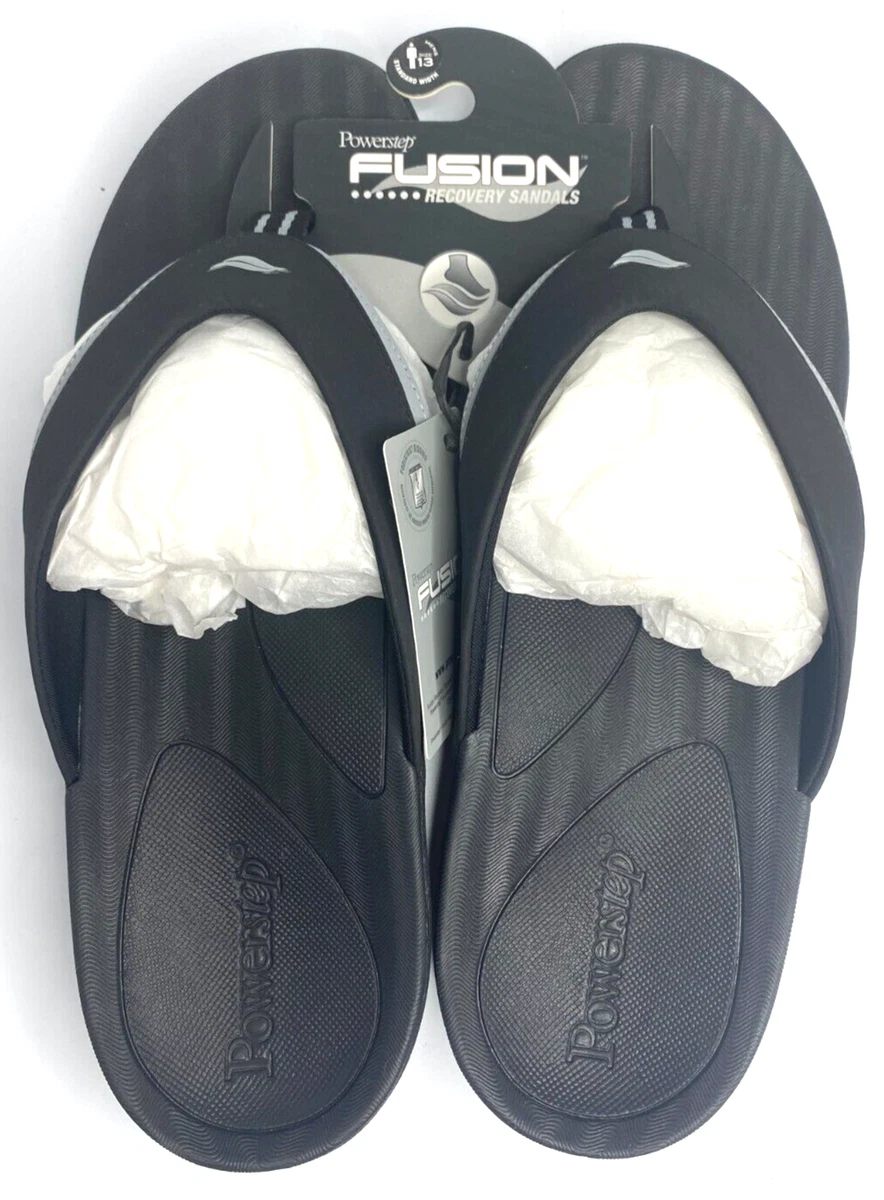 PowerStep Fusion Men s Orthotic Sandals Black 8000 1013 Size 13