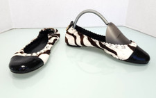 Tory Burch ballet flats zebra prints casual slip on shoes Sz 8M