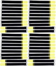 40 x Cable Hook and Loop 20cm x 20mm Yellow Hook and Loop Hook and Loop Cable Ties Tape with Eyelet