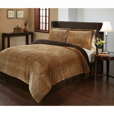 Animal Print Bedding Cheetah Comforter Set King Size Oversized Reversible New 310003651735 Ebay