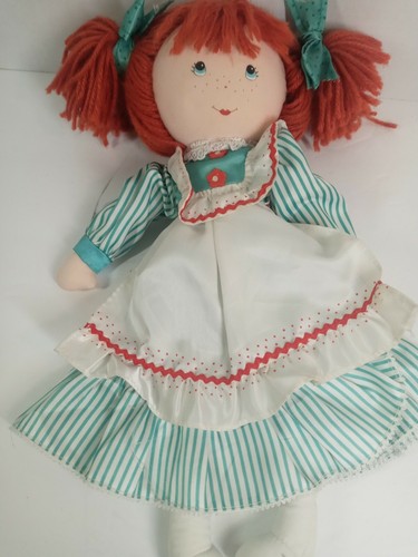 Applause 1984 "LIZZY TISH" Red Yarn Pigtails Freckle Face 15 inch Plush Rag Doll - Imagen 5 de 12