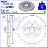 Delphi 2X Bremsscheibe Vorne Ø345 Mm BelüFtet FüR Opel Insignia B Caravan Z18