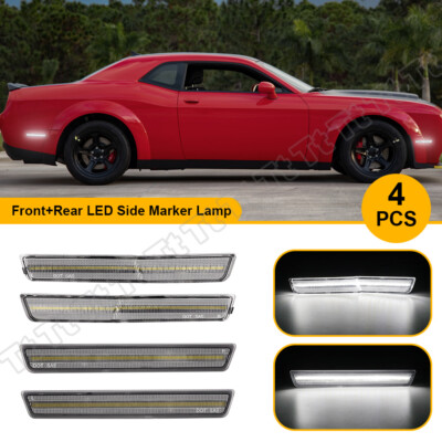 For18-22 Dodge Challenger Widebody SRT R/T Front Rear LED Side Marker Lights 4x
