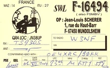 Mundolsheim France F-16494 QSL Radio Postcard